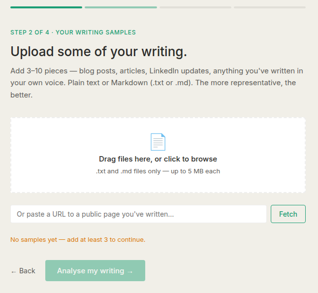 Uploading your files to Riterly.